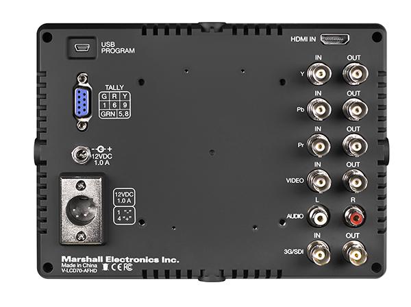 Monitor Marshall V-LCD70-AFHD – Vista Trasera